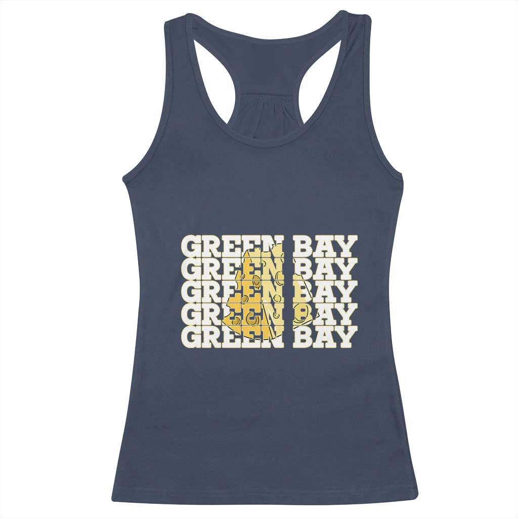 Green Bay Football Fan Cheese Lover Racerback Tank Top Supporter Gift Idea - Wonder Print Shop