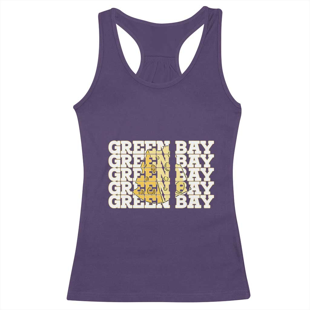 Green Bay Football Fan Cheese Lover Racerback Tank Top Supporter Gift Idea - Wonder Print Shop