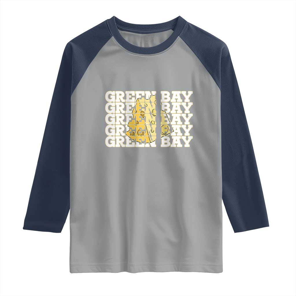 Green Bay Football Fan Cheese Lover Raglan Shirt Supporter Gift Idea - Wonder Print Shop
