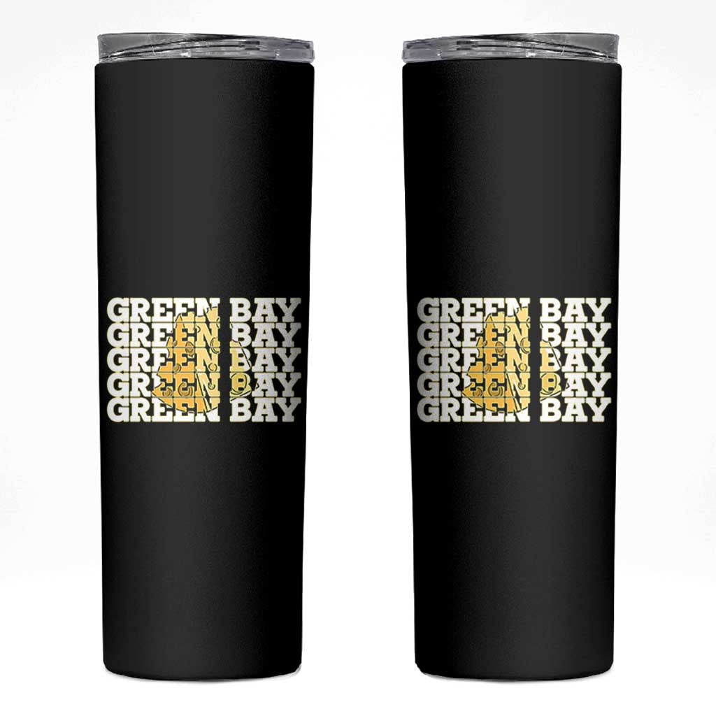 Green Bay Football Fan Cheese Lover Skinny Tumbler Supporter Gift Idea - Wonder Print Shop