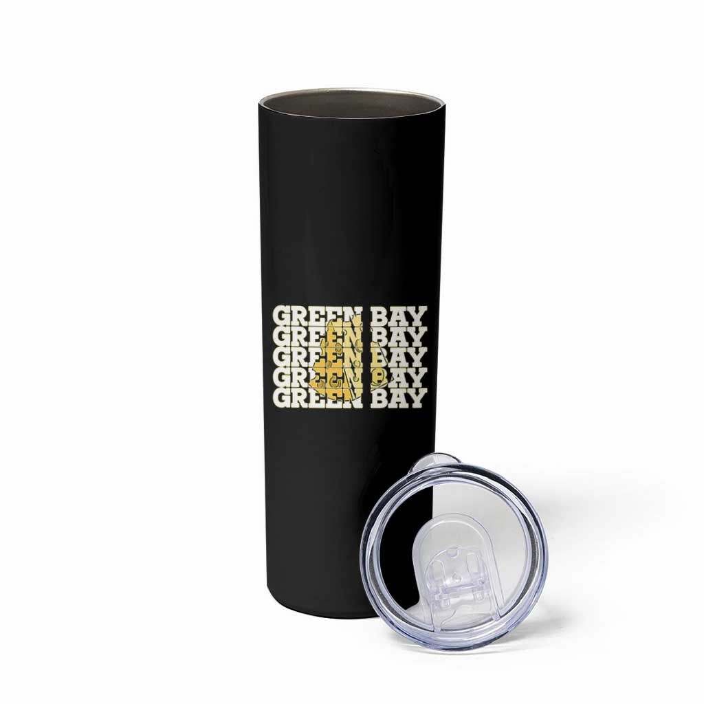 Green Bay Football Fan Cheese Lover Skinny Tumbler Supporter Gift Idea - Wonder Print Shop