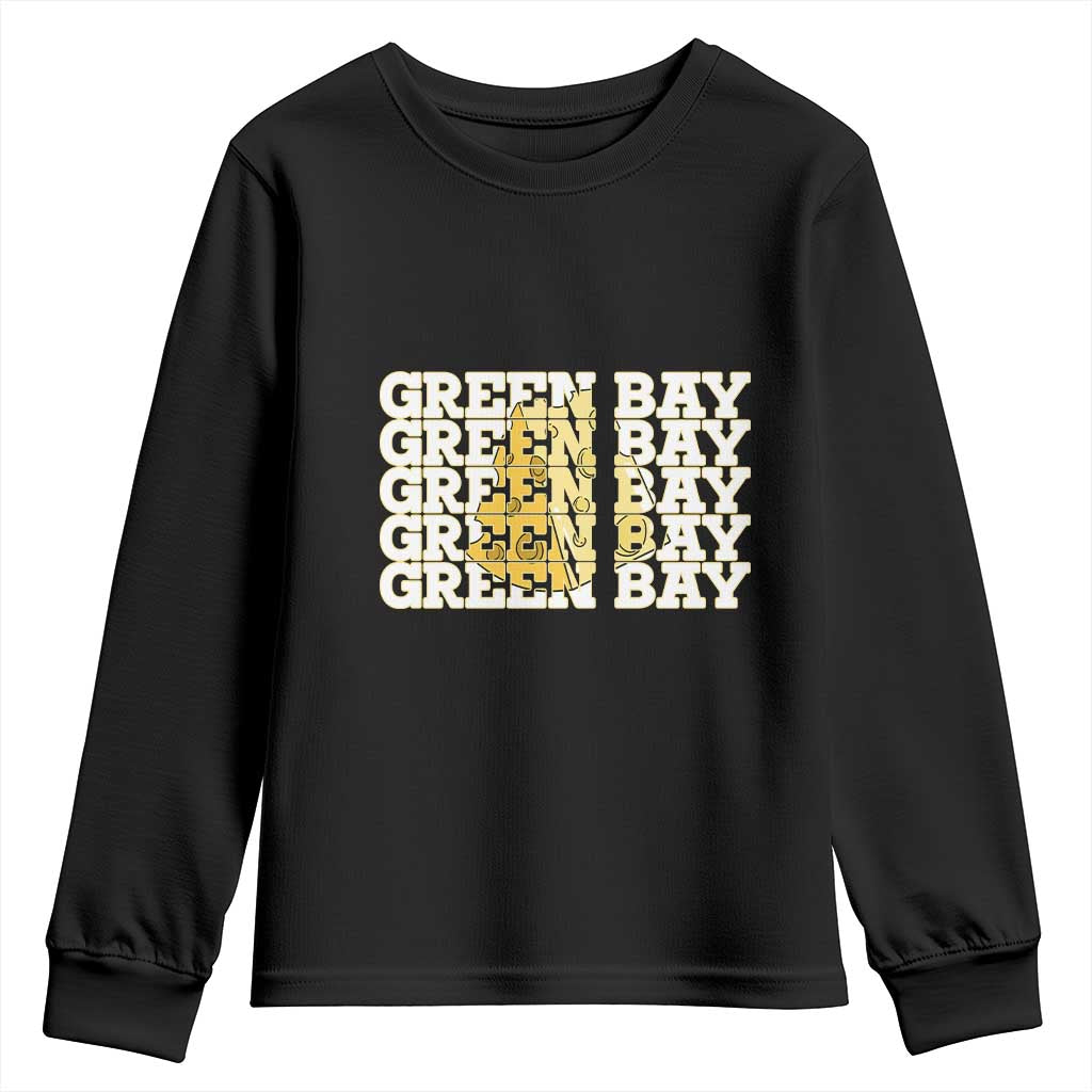 Green Bay Football Fan Cheese Lover Youth Sweatshirt Supporter Gift Idea - Wonder Print Shop