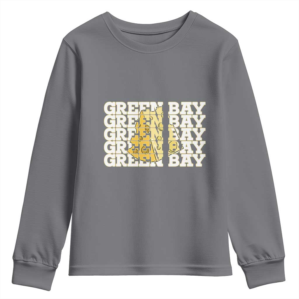 Green Bay Football Fan Cheese Lover Youth Sweatshirt Supporter Gift Idea - Wonder Print Shop