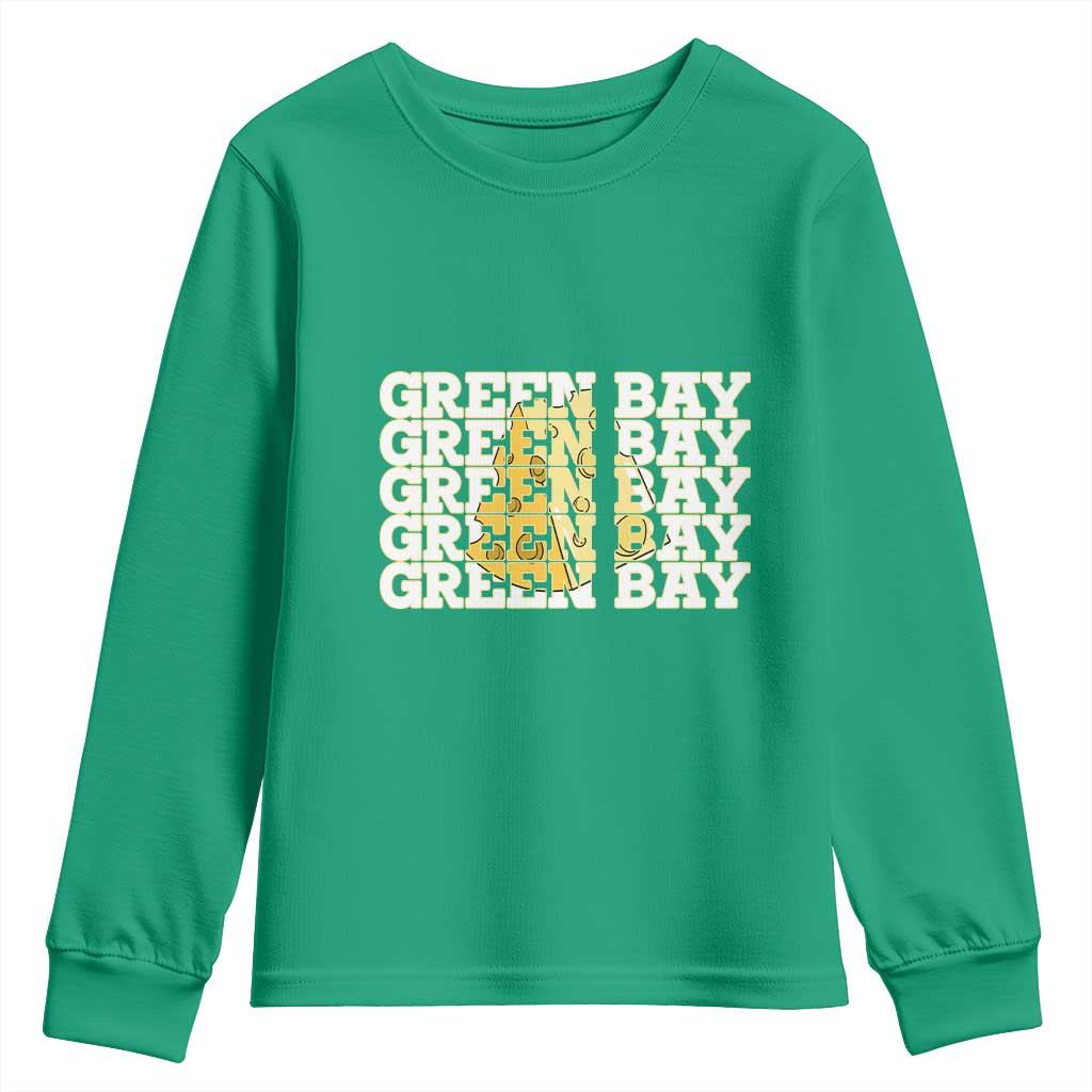 Green Bay Football Fan Cheese Lover Youth Sweatshirt Supporter Gift Idea - Wonder Print Shop