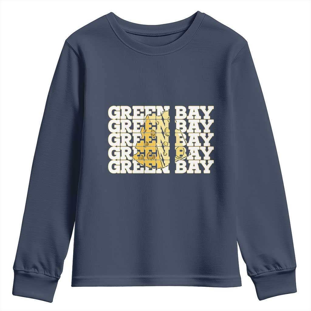 Green Bay Football Fan Cheese Lover Youth Sweatshirt Supporter Gift Idea - Wonder Print Shop