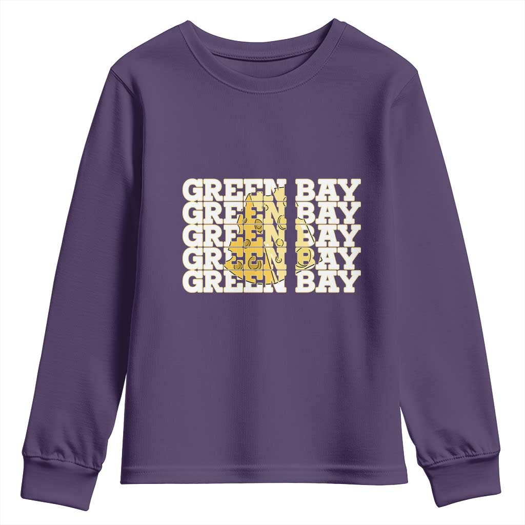 Green Bay Football Fan Cheese Lover Youth Sweatshirt Supporter Gift Idea - Wonder Print Shop