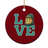 Green Bay Cheesehead Ceramic Ornament Football Fan Supporter Gift Idea - Wonder Print Shop