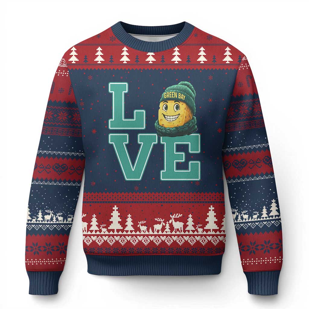 Green Bay Cheesehead Ugly Christmas Sweater Football Fan Supporter Gift Idea - Wonder Print Shop