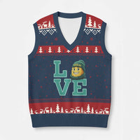 Green Bay Cheesehead V-Neck Knit Sweater Vest Football Fan Supporter Gift Idea - Wonder Print Shop