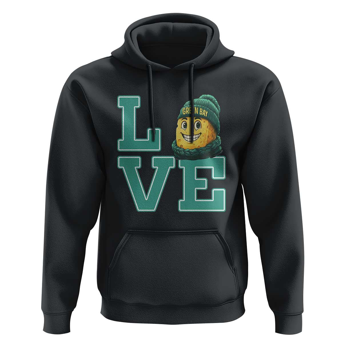 Green Bay Cheesehead Hoodie Football Fan Supporter Gift Idea - Wonder Print Shop