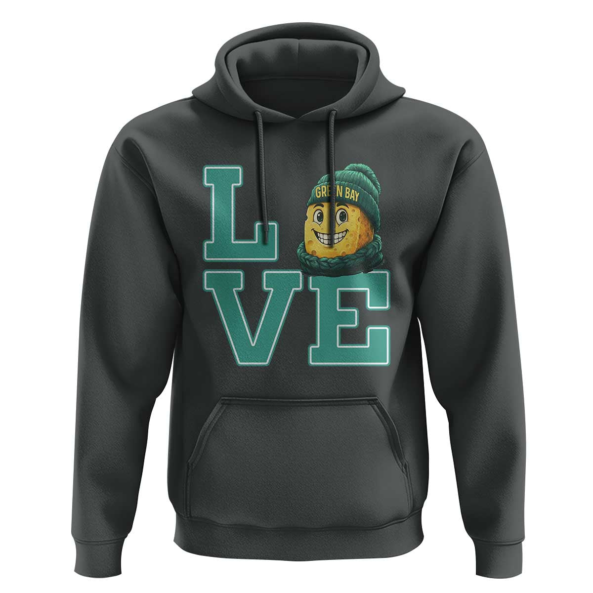 Green Bay Cheesehead Hoodie Football Fan Supporter Gift Idea - Wonder Print Shop