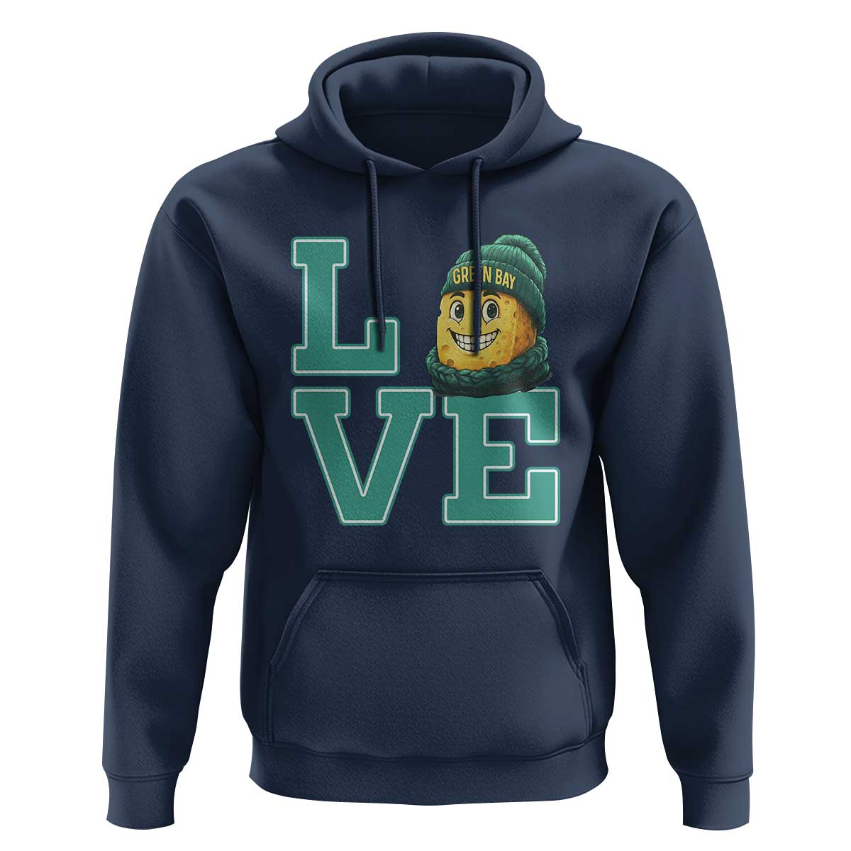 Green Bay Cheesehead Hoodie Football Fan Supporter Gift Idea - Wonder Print Shop