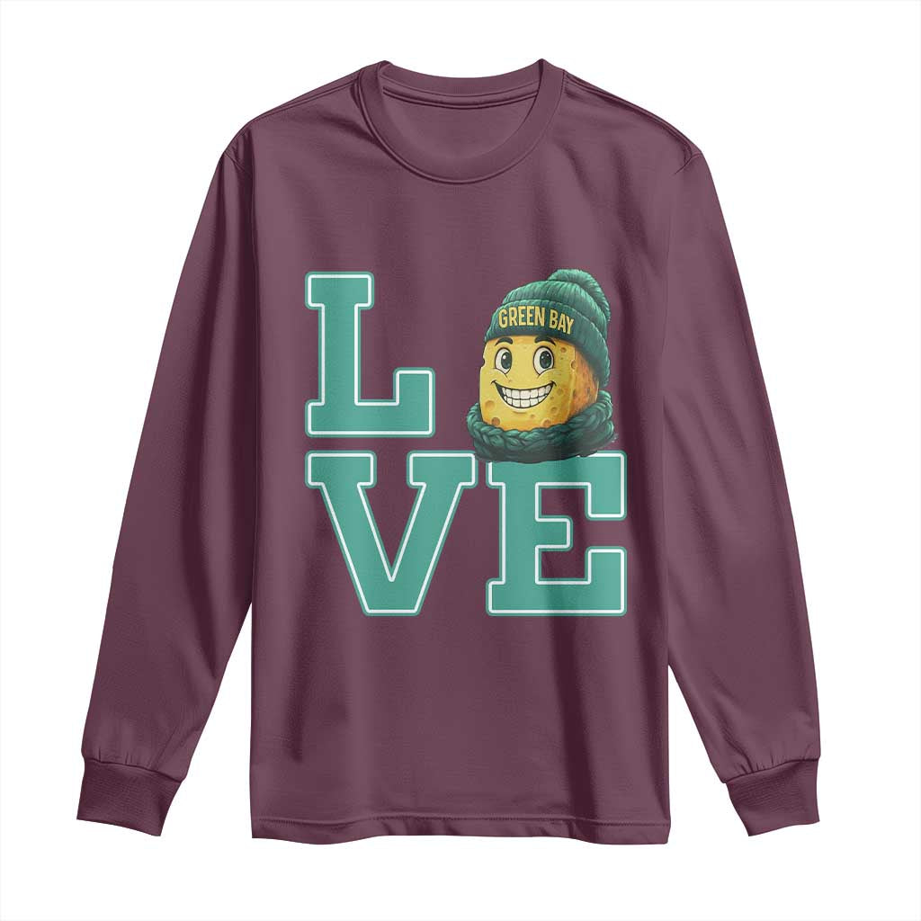 Green Bay Cheesehead Long Sleeve Shirt Football Fan Supporter Gift Idea - Wonder Print Shop