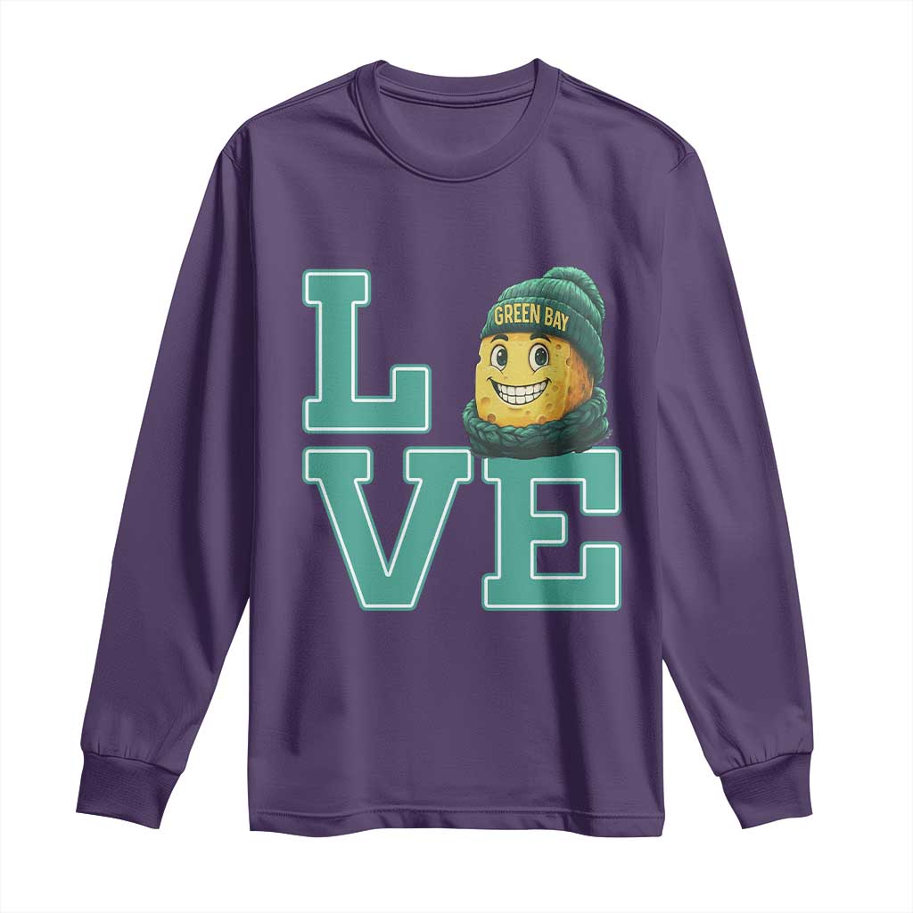 Green Bay Cheesehead Long Sleeve Shirt Football Fan Supporter Gift Idea - Wonder Print Shop