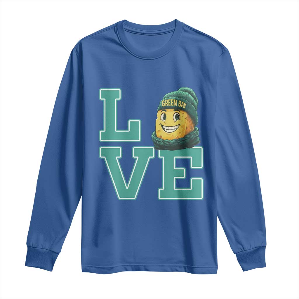 Green Bay Cheesehead Long Sleeve Shirt Football Fan Supporter Gift Idea - Wonder Print Shop