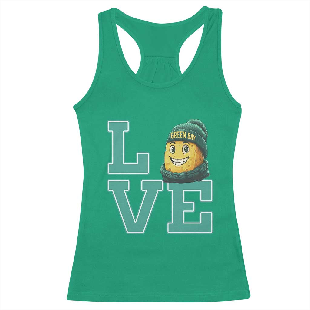 Green Bay Cheesehead Racerback Tank Top Football Fan Supporter Gift Idea - Wonder Print Shop