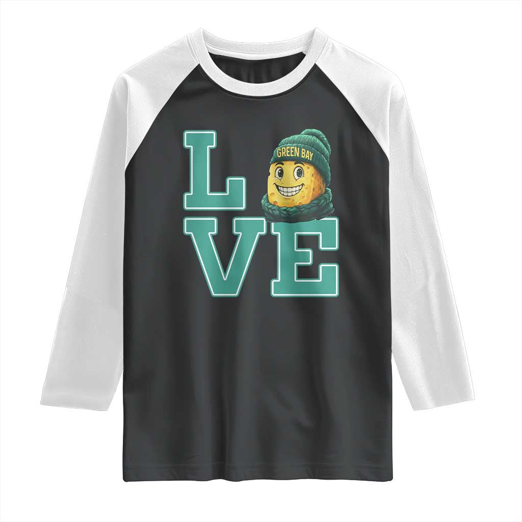 Green Bay Cheesehead Raglan Shirt Football Fan Supporter Gift Idea - Wonder Print Shop