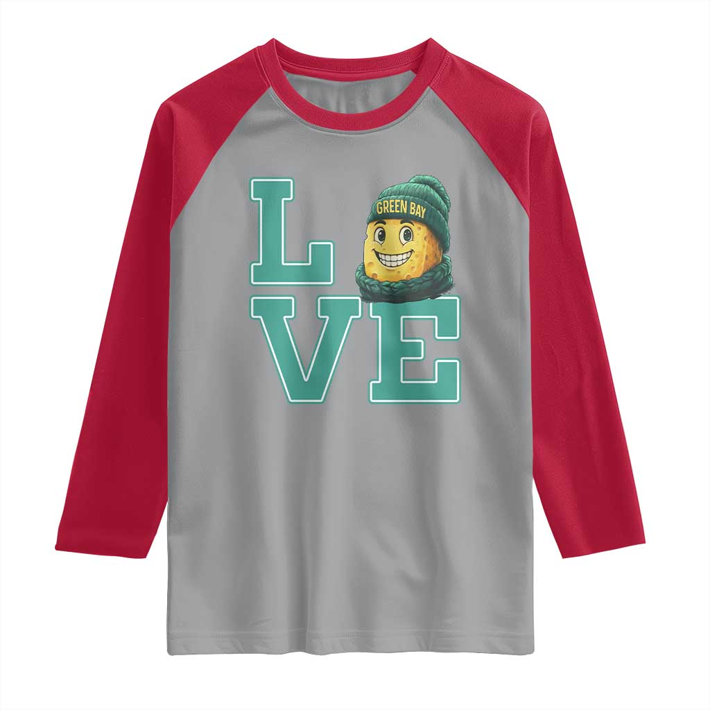 Green Bay Cheesehead Raglan Shirt Football Fan Supporter Gift Idea - Wonder Print Shop