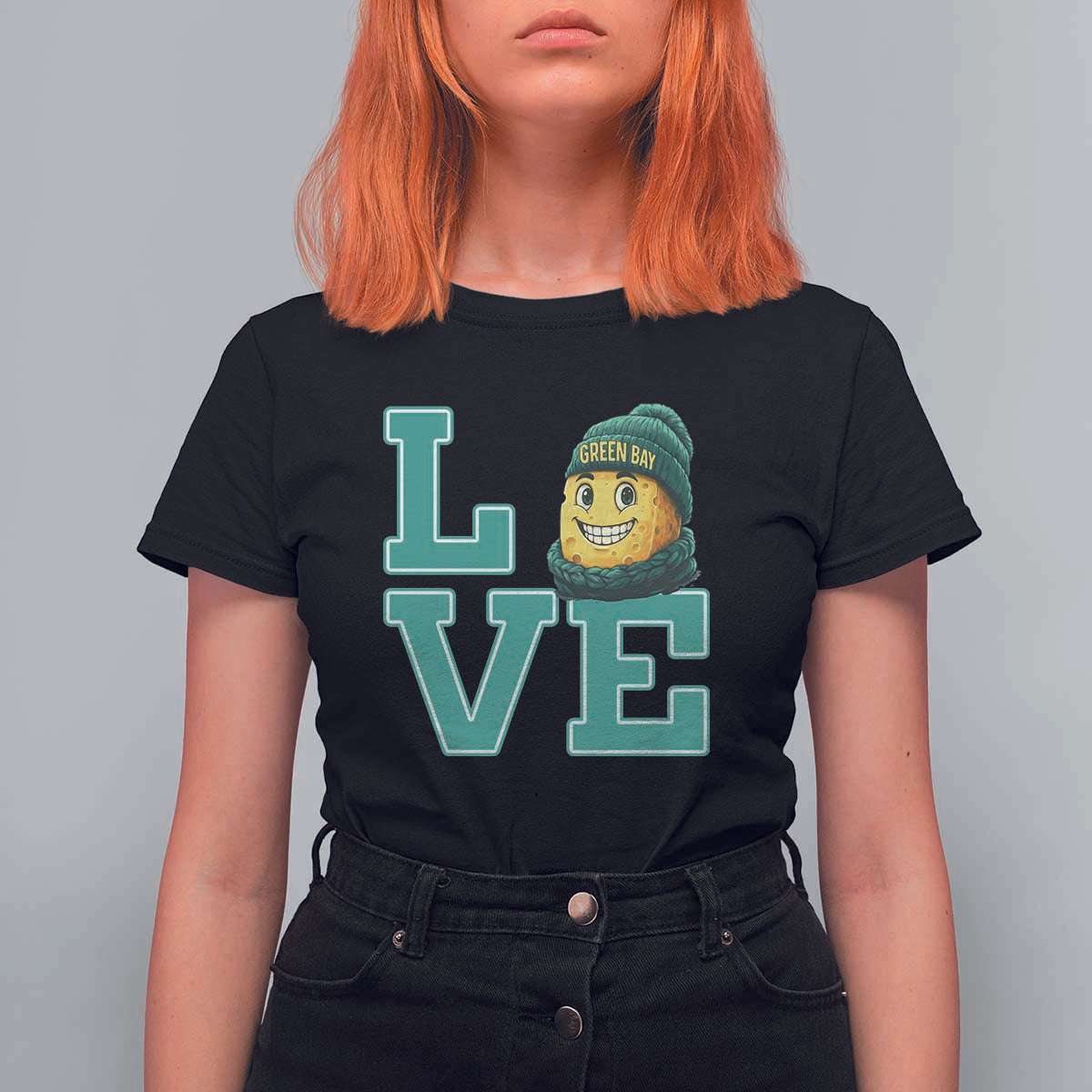 Green Bay Cheesehead T Shirt For Women Football Fan Supporter Gift Idea - Wonder Print Shop