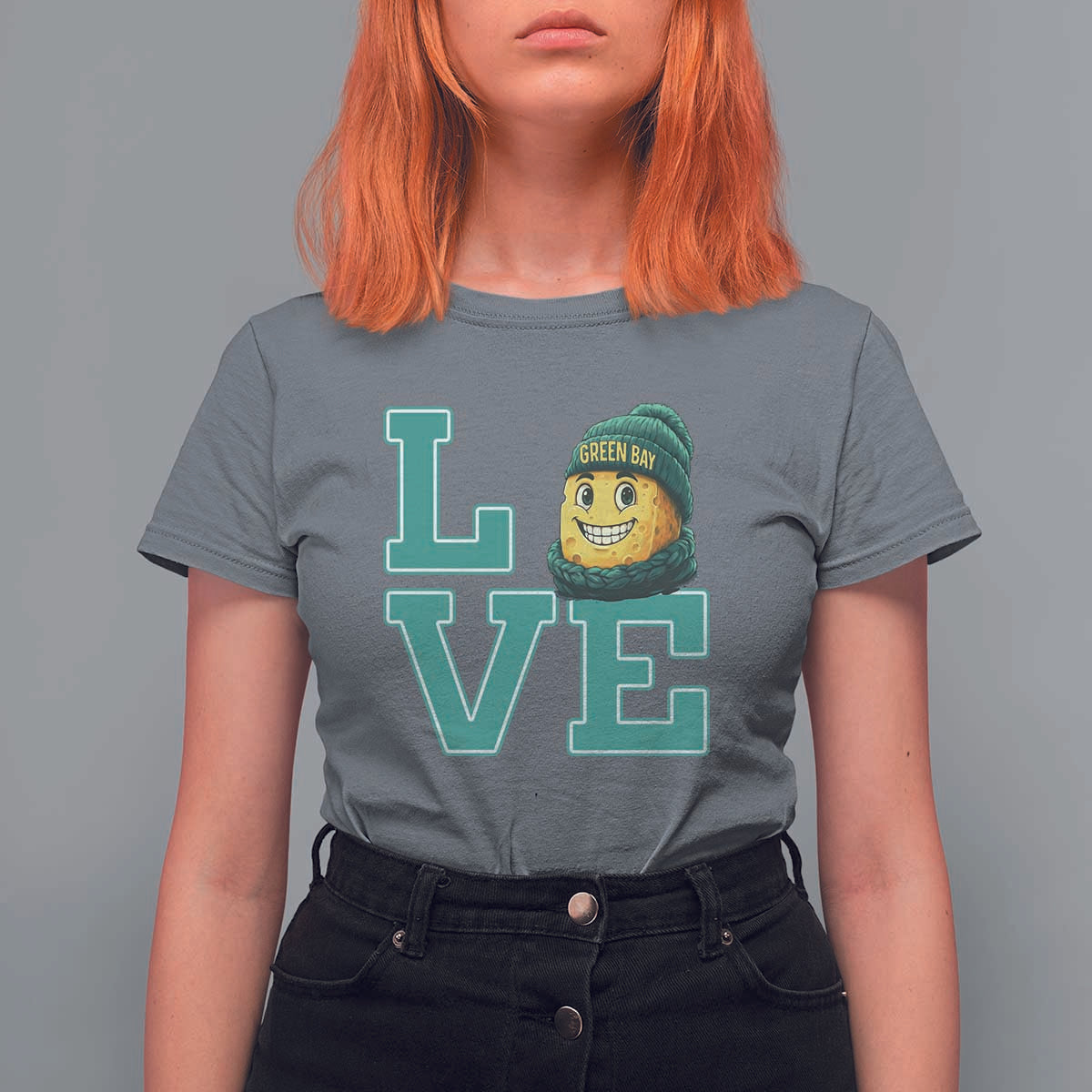Green Bay Cheesehead T Shirt For Women Football Fan Supporter Gift Idea - Wonder Print Shop