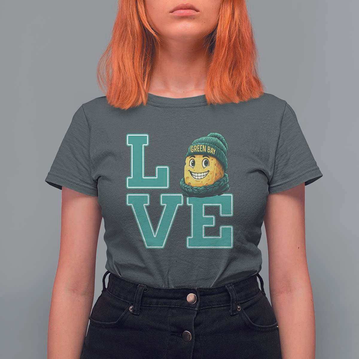 Green Bay Cheesehead T Shirt For Women Football Fan Supporter Gift Idea - Wonder Print Shop