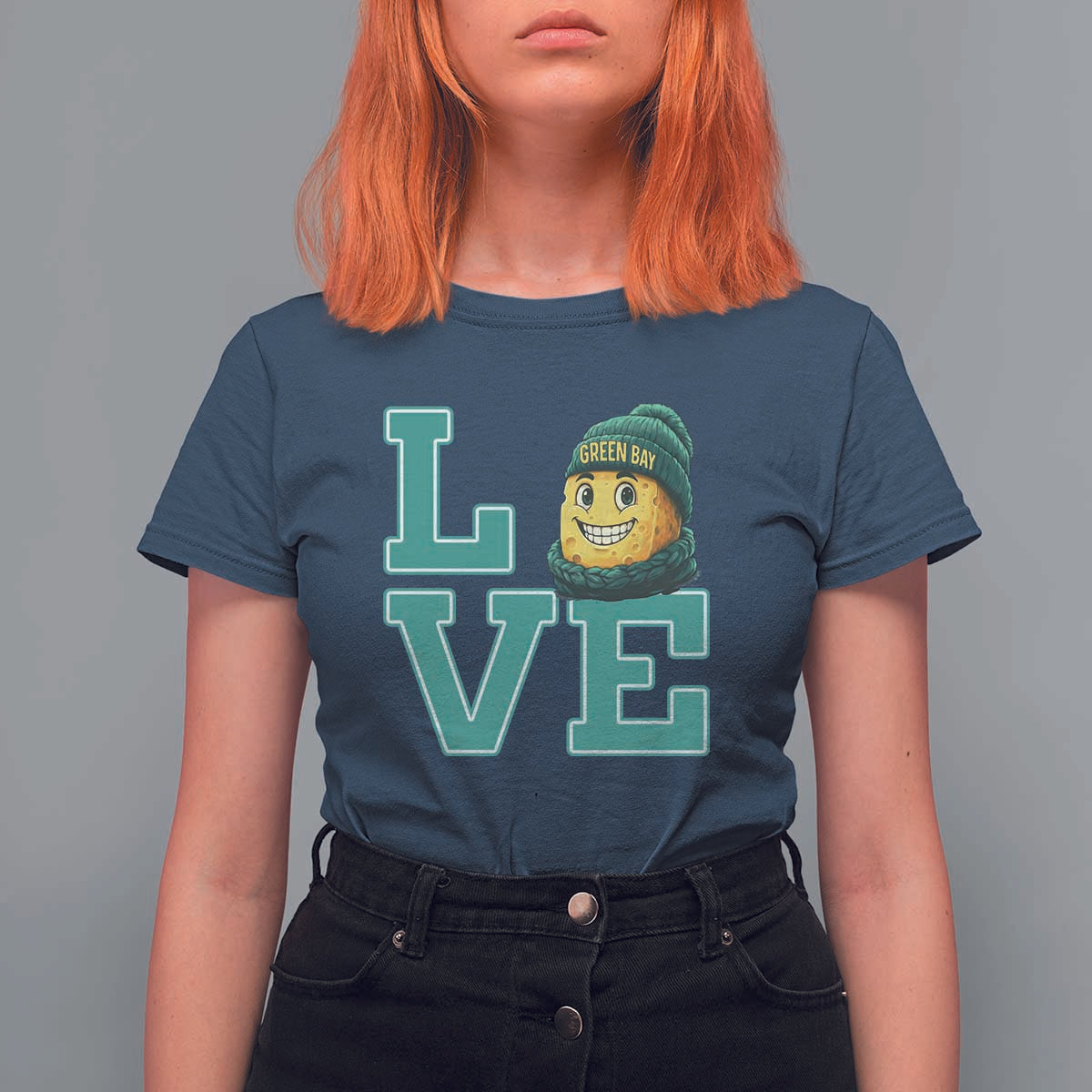 Green Bay Cheesehead T Shirt For Women Football Fan Supporter Gift Idea - Wonder Print Shop