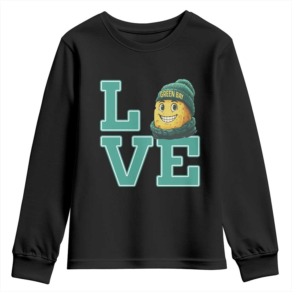 Green Bay Cheesehead Youth Sweatshirt Football Fan Supporter Gift Idea - Wonder Print Shop