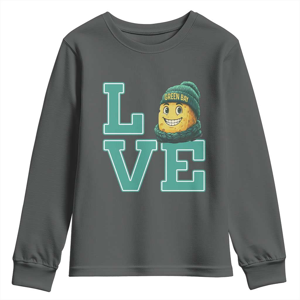 Green Bay Cheesehead Youth Sweatshirt Football Fan Supporter Gift Idea - Wonder Print Shop