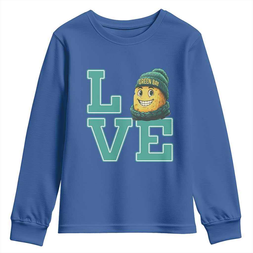Green Bay Cheesehead Youth Sweatshirt Football Fan Supporter Gift Idea - Wonder Print Shop