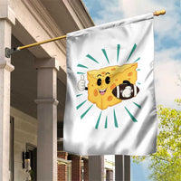 Funny Cheese Head Football Player Sports Gift Idea Garden Flag - Wonder Print Shop