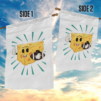 Funny Cheese Head Football Player Sports Gift Idea Garden Flag - Wonder Print Shop