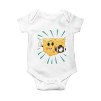 Funny Cheese Head Football Player Sports Gift Idea Baby Onesie - Wonder Print Shop