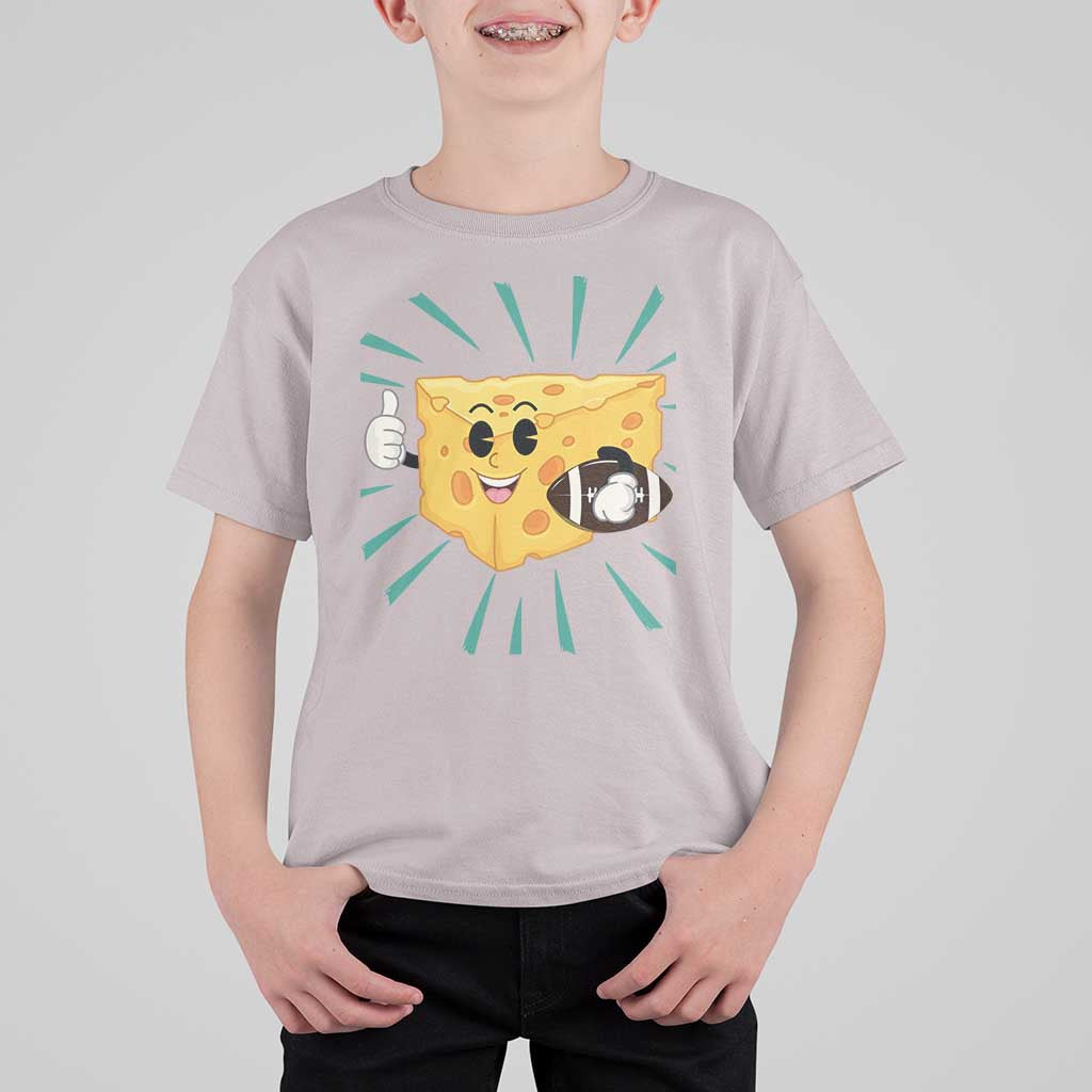 Funny Cheese Head Football Player Sports Gift Idea T Shirt For Kid - Wonder Print Shop