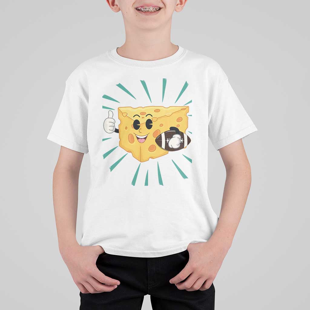 Funny Cheese Head Football Player Sports Gift Idea T Shirt For Kid - Wonder Print Shop