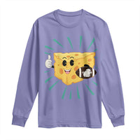 Funny Cheese Head Football Player Sports Gift Idea Long Sleeve Shirt - Wonder Print Shop