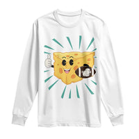 Funny Cheese Head Football Player Sports Gift Idea Long Sleeve Shirt - Wonder Print Shop