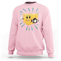 Funny Cheese Head Football Player Sports Gift Idea Sweatshirt - Wonder Print Shop