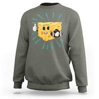 Funny Cheese Head Football Player Sports Gift Idea Sweatshirt - Wonder Print Shop