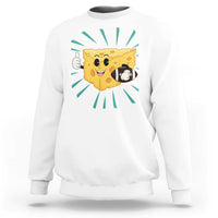 Funny Cheese Head Football Player Sports Gift Idea Sweatshirt - Wonder Print Shop