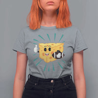 Funny Cheese Head Football Player Sports Gift Idea T Shirt For Women - Wonder Print Shop