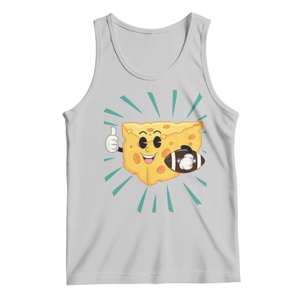 Funny Cheese Head Football Player Sports Gift Idea Tank Top - Wonder Print Shop