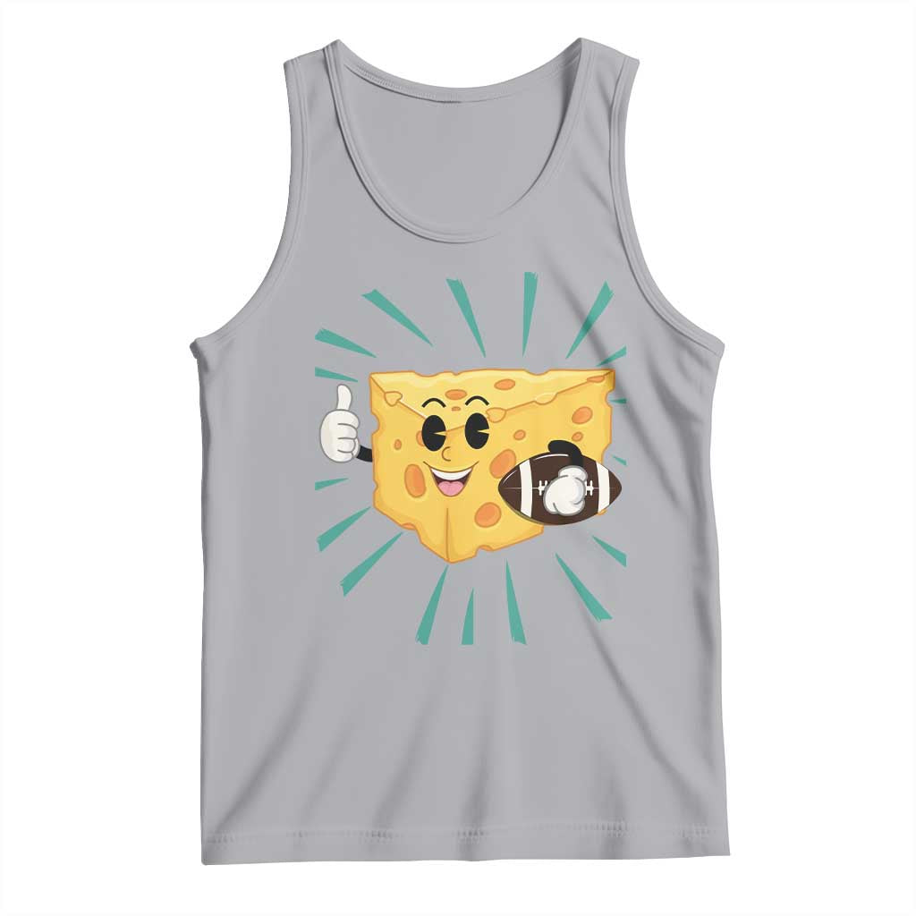 Funny Cheese Head Football Player Sports Gift Idea Tank Top - Wonder Print Shop