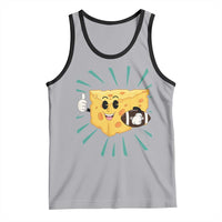 Funny Cheese Head Football Player Sports Gift Idea Tank Top - Wonder Print Shop