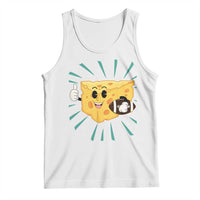 Funny Cheese Head Football Player Sports Gift Idea Tank Top - Wonder Print Shop