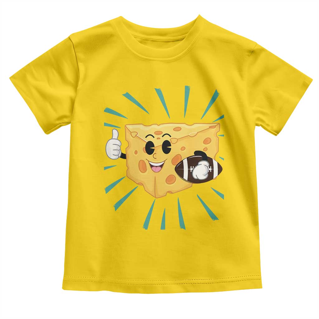 Funny Cheese Head Football Player Sports Gift Idea Toddler T Shirt - Wonder Print Shop