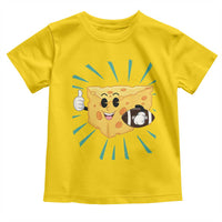 Funny Cheese Head Football Player Sports Gift Idea Toddler T Shirt - Wonder Print Shop