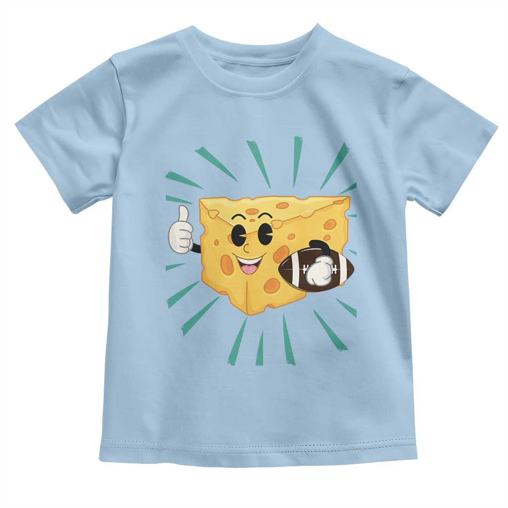 Funny Cheese Head Football Player Sports Gift Idea Toddler T Shirt - Wonder Print Shop