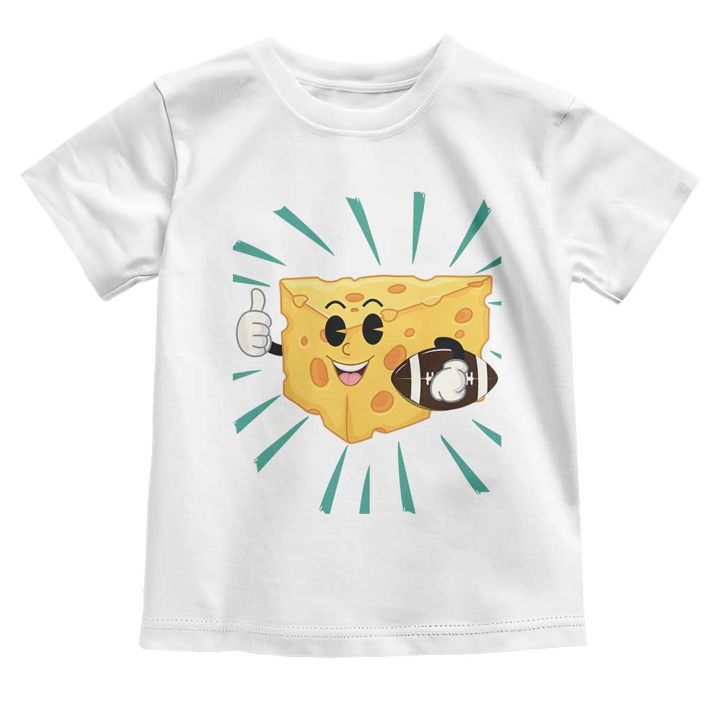 Funny Cheese Head Football Player Sports Gift Idea Toddler T Shirt - Wonder Print Shop