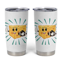 Funny Cheese Head Football Player Sports Gift Idea Tumbler Cup - Wonder Print Shop