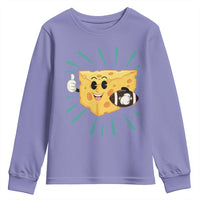 Funny Cheese Head Football Player Sports Gift Idea Youth Sweatshirt - Wonder Print Shop